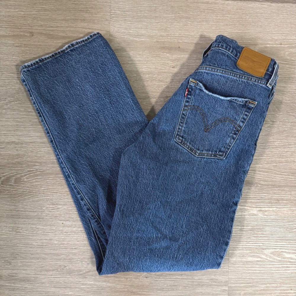 Levis Ribcage Straight Jeans Womens 30 Blue High Rise Denim 79078-0007